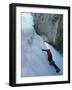 Low Angle View of an Ice Climber-null-Framed Photographic Print