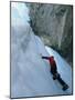 Low Angle View of an Ice Climber-null-Mounted Photographic Print