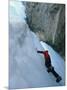 Low Angle View of an Ice Climber-null-Mounted Photographic Print