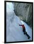 Low Angle View of an Ice Climber-null-Framed Photographic Print