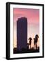 Low angle view of an office building, Tel Aviv, Israel-null-Framed Photographic Print