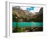 Low-Angle View of Beautiful, Remote Lake O'Hara, with Seven Veils Falls, Yoho National Park-Timothy Mulholland-Framed Photographic Print