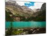 Low-Angle View of Beautiful, Remote Lake O'Hara, with Seven Veils Falls, Yoho National Park-Timothy Mulholland-Mounted Photographic Print