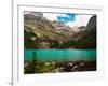 Low-Angle View of Beautiful, Remote Lake O'Hara, with Seven Veils Falls, Yoho National Park-Timothy Mulholland-Framed Photographic Print