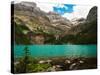 Low-Angle View of Beautiful, Remote Lake O'Hara, with Seven Veils Falls, Yoho National Park-Timothy Mulholland-Stretched Canvas