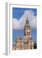 Low Angle View of Big Ben and Houses of Parliament, City of Westminster, London, England-null-Framed Photographic Print