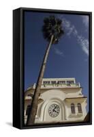 Low Angle View of Building and Palm Tree-null-Framed Stretched Canvas