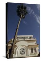 Low Angle View of Building and Palm Tree-null-Stretched Canvas