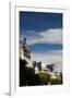 Low angle view of buildings along a street, Calle De Alcala, Centro, Madrid, Spain-null-Framed Photographic Print