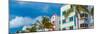 Low angle view of buildings at Ocean Drive, South Beach, Miami Beach, Miami-Dade County, Florida...-null-Mounted Photographic Print