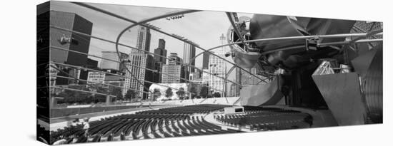 Low Angle View of Buildings in a City, Pritzker Pavilion, Millennium Park, Chicago, Illinois, USA-null-Stretched Canvas