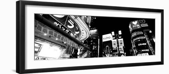Low Angle View of Buildings Lit Up at Night, Shinjuku Ward, Tokyo Prefecture, Kanto Region, Japan-null-Framed Photographic Print
