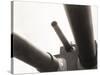 Low Angle View of Cannons on Battleship-null-Stretched Canvas