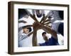 Low Angle View of Children of a Baseball Team in a Huddle-null-Framed Premium Photographic Print