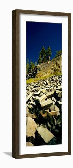 Low Angle View of Devil's Post Pile-null-Framed Photographic Print