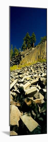 Low Angle View of Devil's Post Pile-null-Mounted Photographic Print