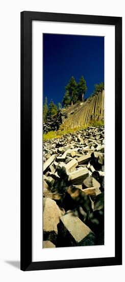Low Angle View of Devil's Post Pile-null-Framed Photographic Print