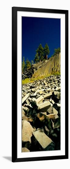 Low Angle View of Devil's Post Pile-null-Framed Photographic Print