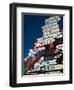 Low Angle View of Distance Signs, Avenida Juan Gorlero, Punta Del Este, Maldonado, Uruguay-null-Framed Photographic Print