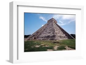 Low angle View of El Castillo Chichen Itza-George Oze-Framed Photographic Print