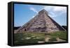 Low angle View of El Castillo Chichen Itza-George Oze-Framed Stretched Canvas