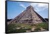 Low angle View of El Castillo Chichen Itza-George Oze-Framed Stretched Canvas