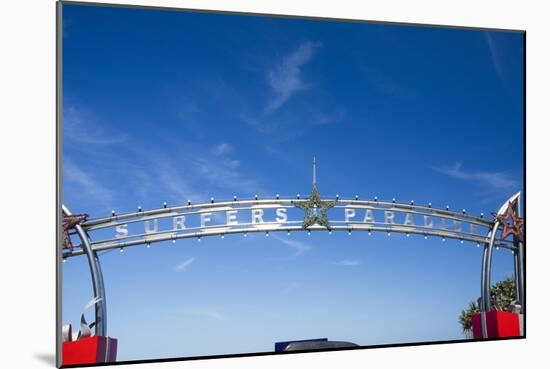 Low angle view of entrance of Surfers Paradise, City of Gold Coast, Queensland, Australia-Panoramic Images-Mounted Photographic Print