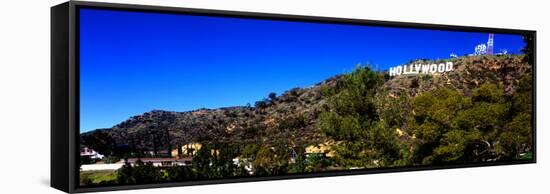 Low Angle View of Hollywood Sign, Hollywood Hills, Hollywood, Los Angeles, California, USA-null-Framed Stretched Canvas