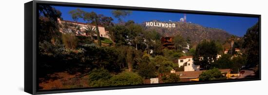 Low angle view of Hollywood Sign, Los Angeles, California, USA-null-Framed Stretched Canvas