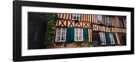 Low angle view of houses, Lyons-la-Foret, Eure, Normandy, France-null-Framed Photographic Print