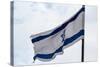 Low angle view of Israeli Flag, Jerusalem, Israel-null-Stretched Canvas