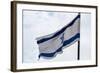 Low angle view of Israeli Flag, Jerusalem, Israel-null-Framed Photographic Print