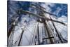 Low Angle View of Mast of Sailboat, Dana Point Harbor, Dana Point, Orange County, California, USA-null-Stretched Canvas