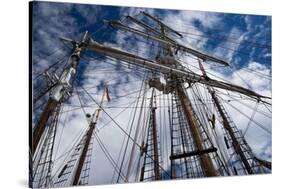 Low Angle View of Mast of Sailboat, Dana Point Harbor, Dana Point, Orange County, California, USA-null-Stretched Canvas