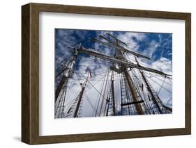 Low Angle View of Mast of Sailboat, Dana Point Harbor, Dana Point, Orange County, California, USA-null-Framed Photographic Print