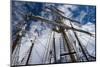 Low Angle View of Mast of Sailboat, Dana Point Harbor, Dana Point, Orange County, California, USA-null-Mounted Photographic Print