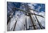 Low Angle View of Mast of Sailboat, Dana Point Harbor, Dana Point, Orange County, California, USA-null-Framed Photographic Print