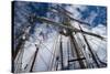 Low Angle View of Mast of Sailboat, Dana Point Harbor, Dana Point, Orange County, California, USA-null-Stretched Canvas