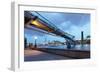 Low Angle View of Millennium Bridge, Thames River, Southwark, London, England-null-Framed Photographic Print