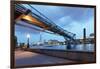 Low Angle View of Millennium Bridge, Thames River, Southwark, London, England-null-Framed Photographic Print