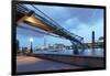 Low Angle View of Millennium Bridge, Thames River, Southwark, London, England-null-Framed Photographic Print