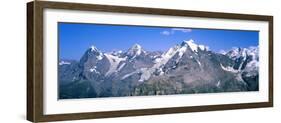 Low Angle View of Mountains, Mt Eiger, Mt Monch, Mt Jungfrau, Bernese Oberland-null-Framed Photographic Print