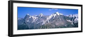 Low Angle View of Mountains, Mt Eiger, Mt Monch, Mt Jungfrau, Bernese Oberland-null-Framed Photographic Print