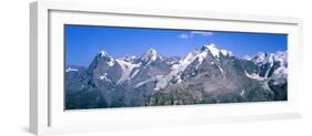 Low Angle View of Mountains, Mt Eiger, Mt Monch, Mt Jungfrau, Bernese Oberland-null-Framed Photographic Print