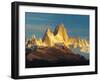 Low Angle View of Mountains, Mt Fitzroy, Argentine Glaciers National Park, Argentina-null-Framed Premium Photographic Print