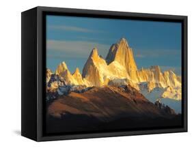 Low Angle View of Mountains, Mt Fitzroy, Argentine Glaciers National Park, Argentina-null-Framed Stretched Canvas