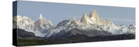 Low Angle View of Mountains, Mt Fitzroy, Cerro Torre, Argentine Glaciers National Park-null-Stretched Canvas