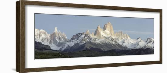 Low Angle View of Mountains, Mt Fitzroy, Cerro Torre, Argentine Glaciers National Park-null-Framed Photographic Print