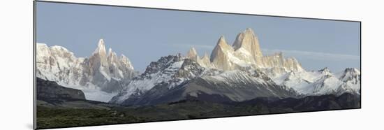 Low Angle View of Mountains, Mt Fitzroy, Cerro Torre, Argentine Glaciers National Park-null-Mounted Photographic Print