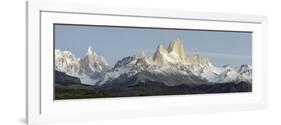 Low Angle View of Mountains, Mt Fitzroy, Cerro Torre, Argentine Glaciers National Park-null-Framed Photographic Print